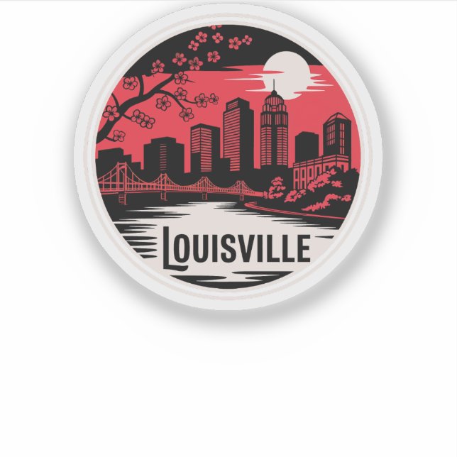 Louisville City Kentucky USA Aufkleber (Vorderseite)