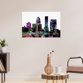 Louisville, Kentucky in Graffiti Poster
