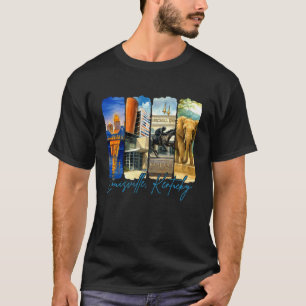Louisville Kentucky Reisender Pinselstrich Souveni T-Shirt