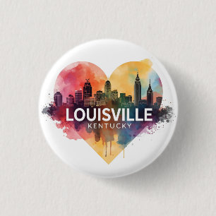 Louisville Kentucky USA Skyline Button