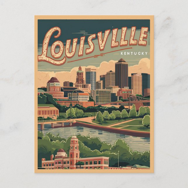 Louisville Kentucky Vintag, Reisen Postkarte (Vorderseite)