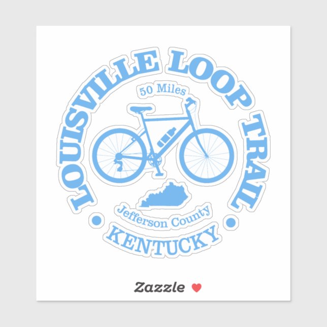 Louisville Loop (Fahrrad) Aufkleber (Blatt)
