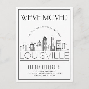 Louisville Modern Deco   Adressänderung Ankündigungspostkarte