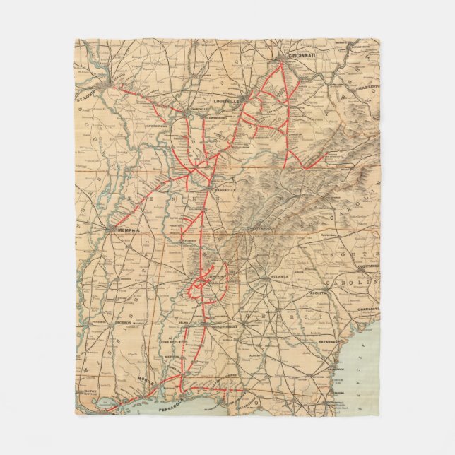 Louisville- und Nashville-Eisenbahn Fleecedecke (Vorderseite)