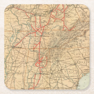 Louisville- und Nashville-Eisenbahn Rechteckiger Pappuntersetzer