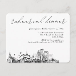 Louisville Wedding Elegante Probe Dinner Begleitkarte