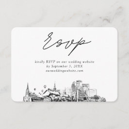 Louisville Wedding Minimalistisch Sketch UAWG Begleitkarte