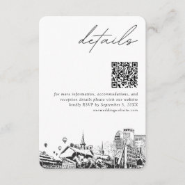 Louisville Wedding Modern Details QR Code Begleitkarte