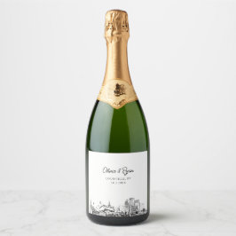 Louisville Wedding Personalisiert Champagne Label