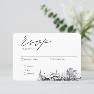Louisville Wedding Traditionelle UAWG Meal Option Begleitkarte