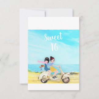 Loulou & Ting * Happy Birthday Sweet 16 Girls Card