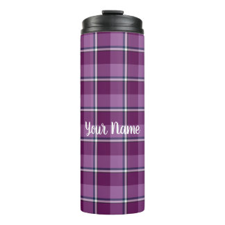 Loulou und Trendy Pink Kariert anpassbar Tumbler Thermosbecher