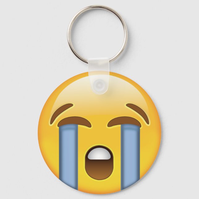 Louly Cry Face Emoji Schlüsselanhänger (Vorderseite)