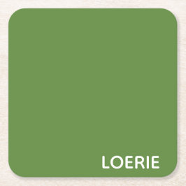 Lounge grüne Farbe Rechteckiger Pappuntersetzer