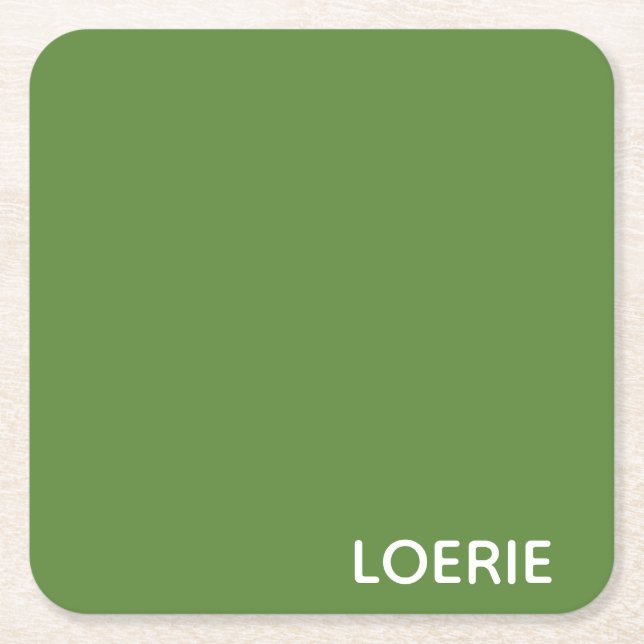 Lounge grüne Farbe Rechteckiger Pappuntersetzer (Vorderseite)