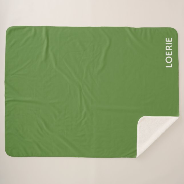 Lounge grüne Farbe Sherpadecke (Vorderseite (Horizontal))