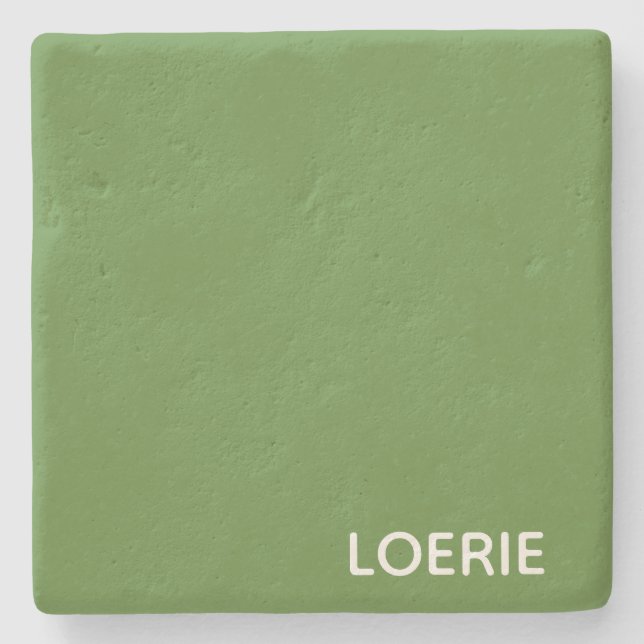 Lounge grüne Farbe Steinuntersetzer (Vorderseite)