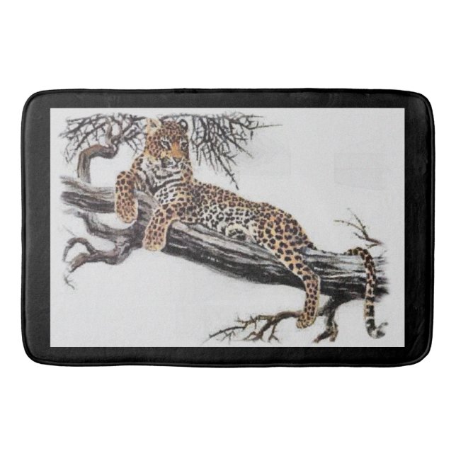 Lounging Leopard Badematte (Vorderseite)