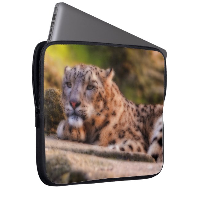 Lounging Leopard Laptopschutzhülle (Vorne Rechts)