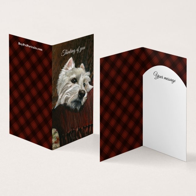 Lounging Westie auf Sofa (Innenseite und Außenseite)