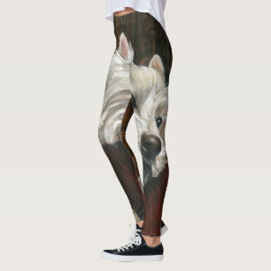 Lounging Westie auf Sofa Leggings