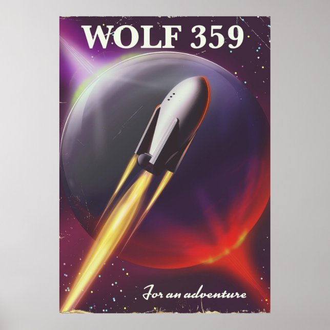 Loup 359 "pour une aventure" Affiche de voyage spa (Devant)