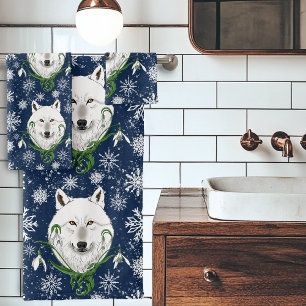 Loup Arctique Blanc Mystique Neige Bleue Galanthus