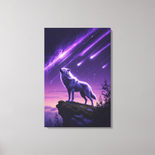 Loup céleste - Toile Mystic Howl Imprimer