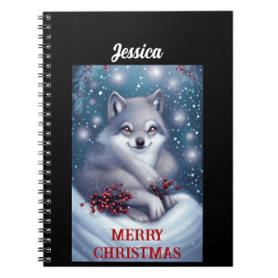 Loup de Noël personnalisé - Cahier