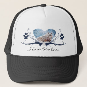 Loup en Casquette d'hiver