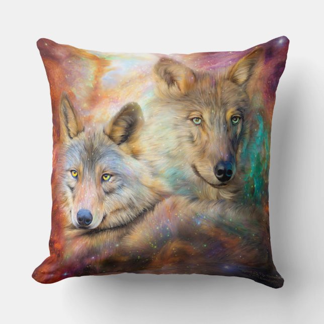 Loup-Esprit du coussin de concepteur d'art (Recto)