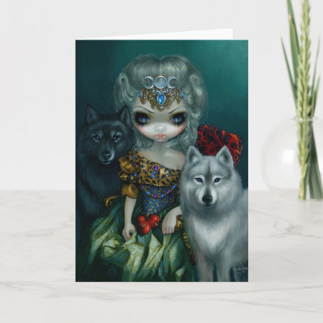 "Loup-Garou :  Carte de voeux de grand Prêtresse (Devant)