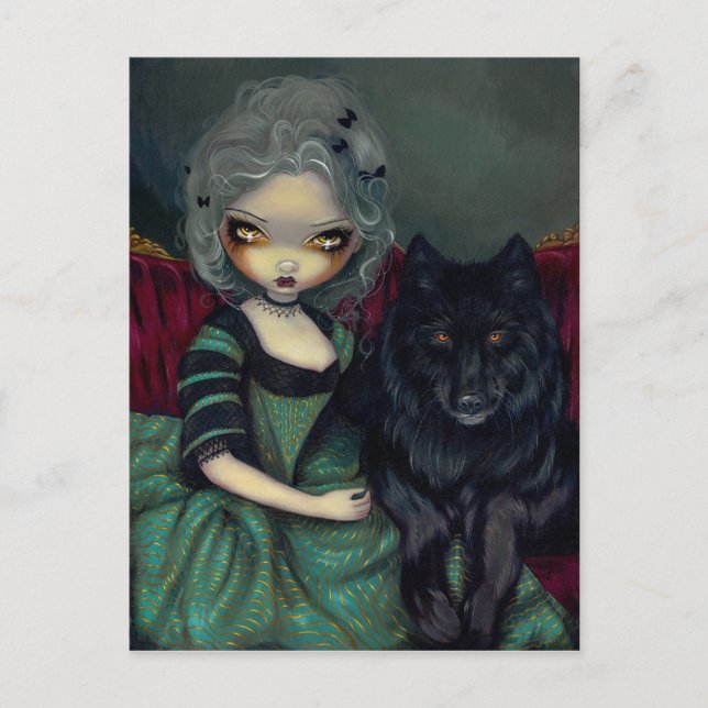 "Loup-Garou : " Carte postale Noir (Devant)