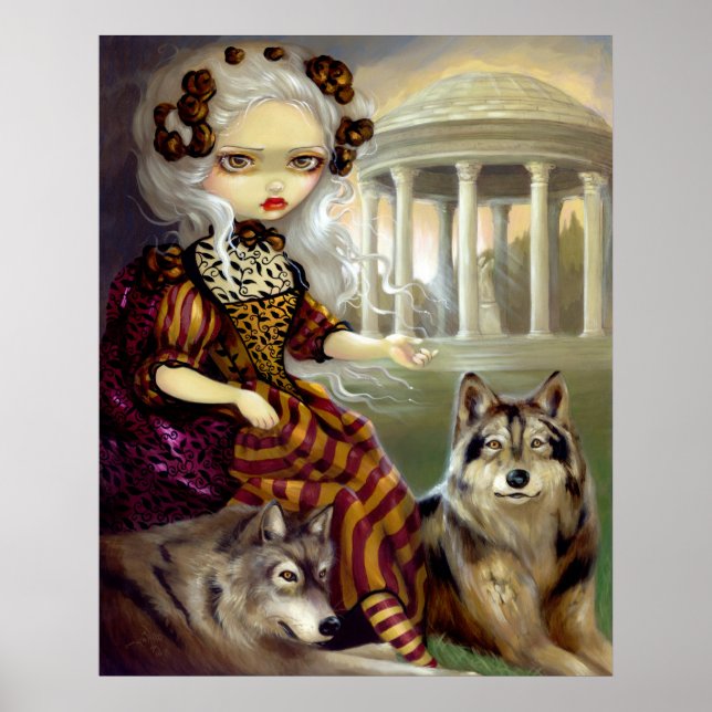Loup-Garou: Le Temple ART PRINT Rokoko wolf gothic Poster (Vorne)