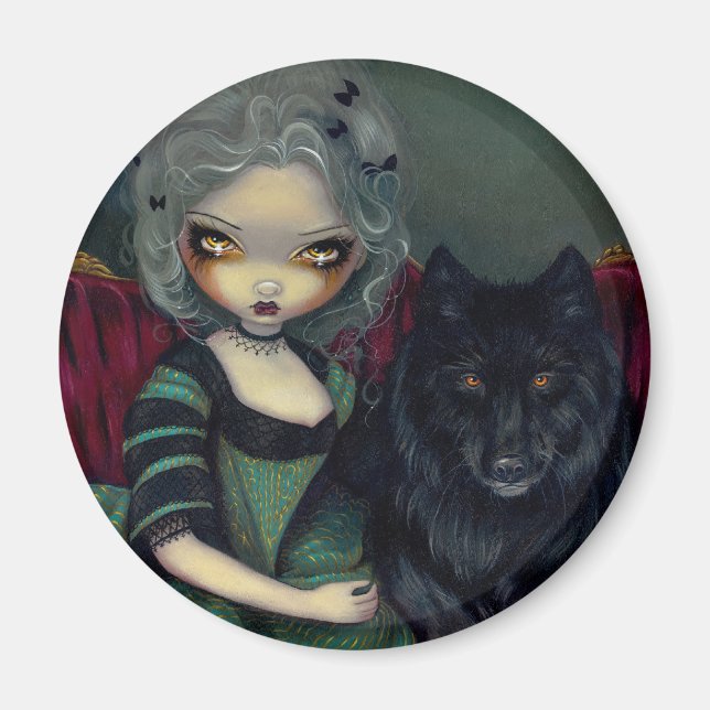 "Loup-Garou: Noir" Magnet (Vorne)