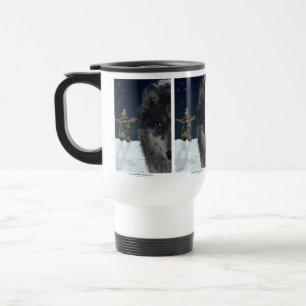 Loup gris et inukshuk Boire de la Mug