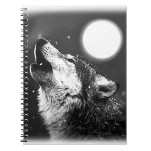 Loup, lune et carnet de nuit