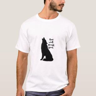 Loup solitaire, esprit fort" T-shirt graphique