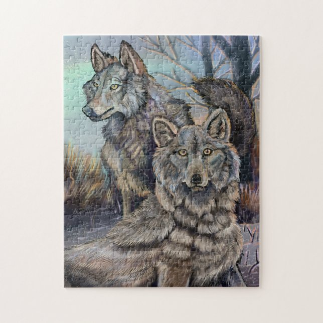 Loups de l'Arctique Puzzle d'hiver (Vertical)
