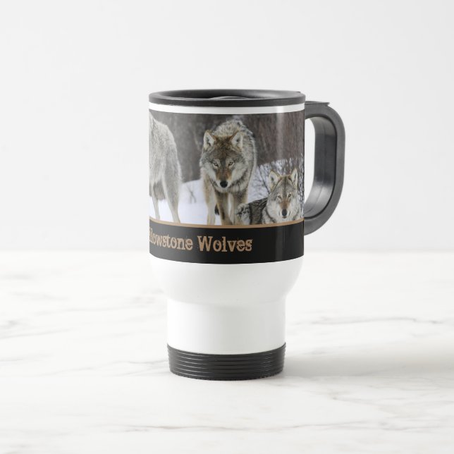 Loups de Yellowstone Travel Mug (Devant droit)