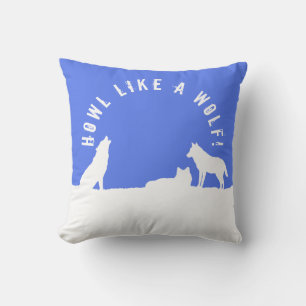 Loups en neige, comment un loup ! Coussin