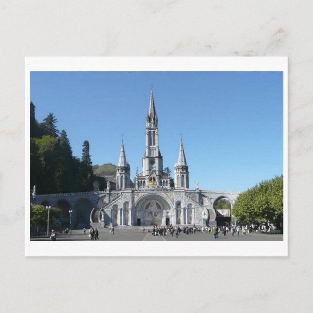 Lourdes - Basilica - Basilika - Frankreich Postkarte (Vorderseite)