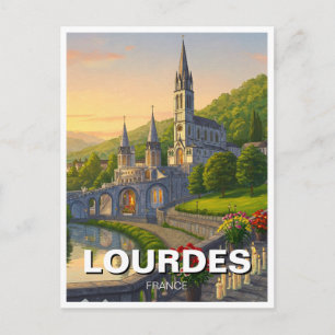 Lourdes France Travel Postkarte