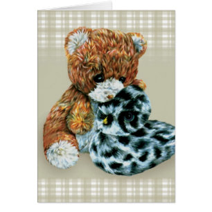 L'ours de nounours caresse la carte