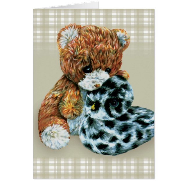 L'ours de nounours caresse la carte (Devant)