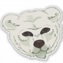 L'ours polaire // Autocollant vinyle sur mesure