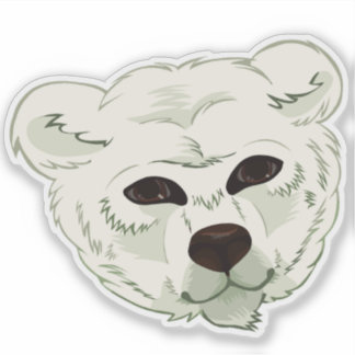 L'ours polaire // Autocollant vinyle sur mesure