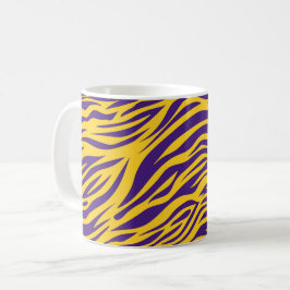 Lousiana Tiger Stripes Lila und Gold Kaffeetasse