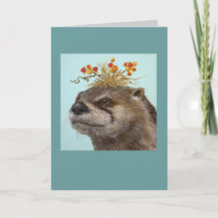 loutre avec carte casquette douce-amère