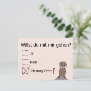 Loutre   Carte postale   J'aime la loutre   L'amou